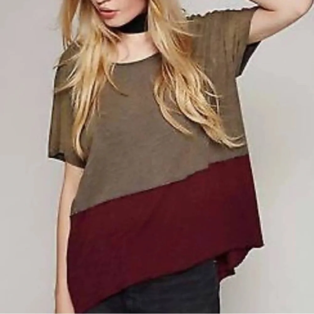 Free People We the Free Midnight Color Block Tee